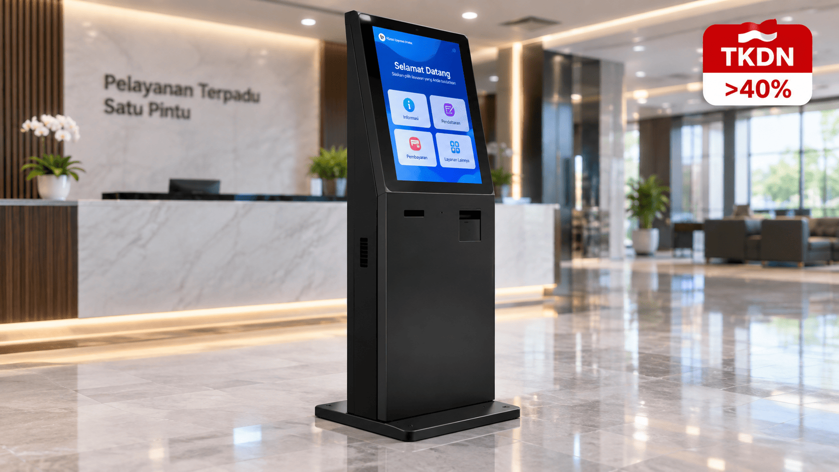 KEPATUHAN PENGADAAN: Mengapa Kiosk Layar Sentuh dengan TKDN 40% Wajib Menjadi Pilihan Utama Instansi Pemerintah?
